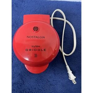 Nostalgia My Mini 5" Non Stick‎ Surface Griddle-Burgers Pancakes Cookies Eggs